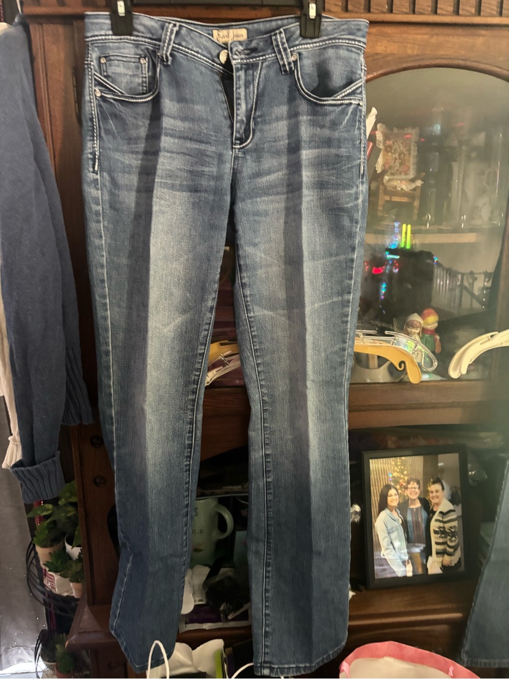 Earl Jeans Women’s Two-Tone Blue Straight Leg Jeans